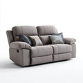 Szara dwuosobowa sofa z funkcją relaksu z poliestru 170 x 95 x 102 cm