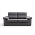 Grafitowa sofa dwuosobowa z tapicerką tkaninową, 170 × 90 × 90 cm