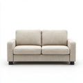 Beżowa sofa dwuosobowa z tapicerką poliestrową 150 x 85 x 85 cm